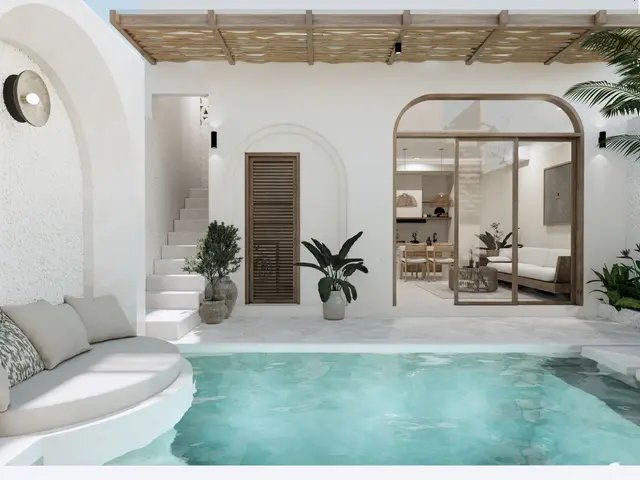 Detached 3-bed villa with pool and sea glimpses from the solarium, La Zenia